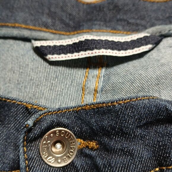 Southpole Men 36x32 Jeans Dark Wash Stretch Indigo Blue Selvedge Denim Skate Y2K - Picture 5 of 14